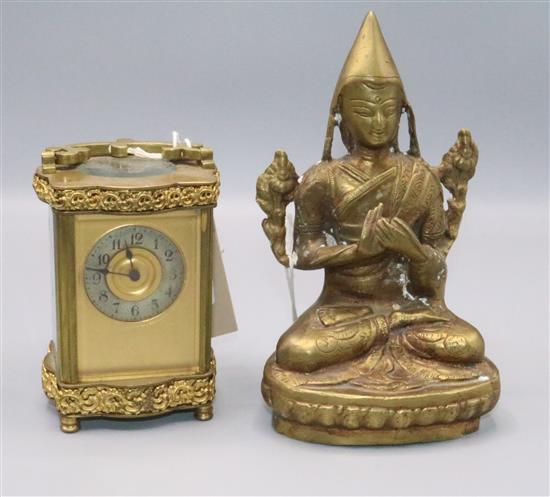Brass carriage clock